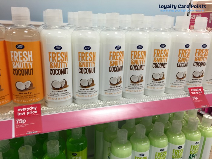 Boots Fresh Shampoo and Conditioner is 75p