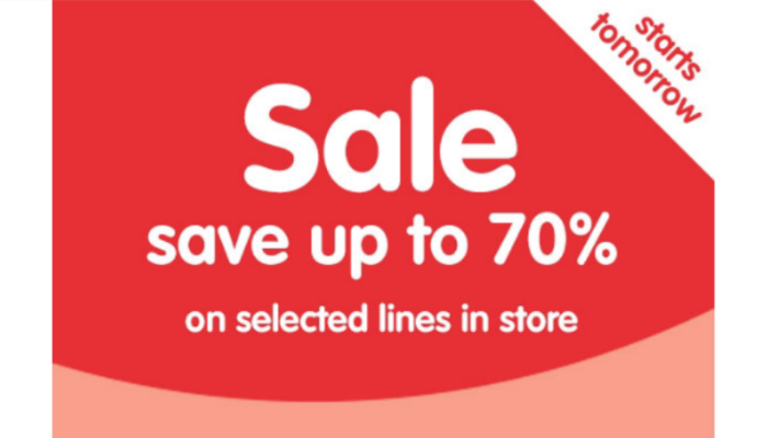 Boots 70% off sale starts on 20 January